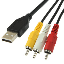 Load image into Gallery viewer, USB to 3 x RCA Male Cable, Length: 1.5m, USB to 3 RCA, Length: 1.5m