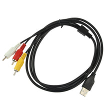 Load image into Gallery viewer, USB to 3 x RCA Male Cable, Length: 1.5m, USB to 3 RCA, Length: 1.5m