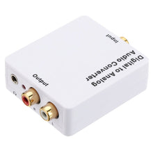 Load image into Gallery viewer, Digital to Analog Audio Converter / Mini Audio Decoder, Size: 72 x 55 x 20mm, Spdif+Coaial to 2RCA+3.5mm