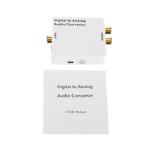 Load image into Gallery viewer, Digital to Analog Audio Converter / Mini Audio Decoder, Size: 72 x 55 x 20mm, Spdif+Coaial to 2RCA+3.5mm