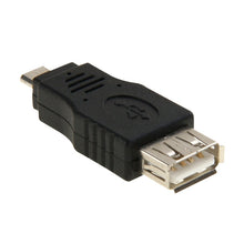 Load image into Gallery viewer, USB 2.0 A Female to Micro USB 5 Pin Male OTG Adapter, USB AF to Micro USB