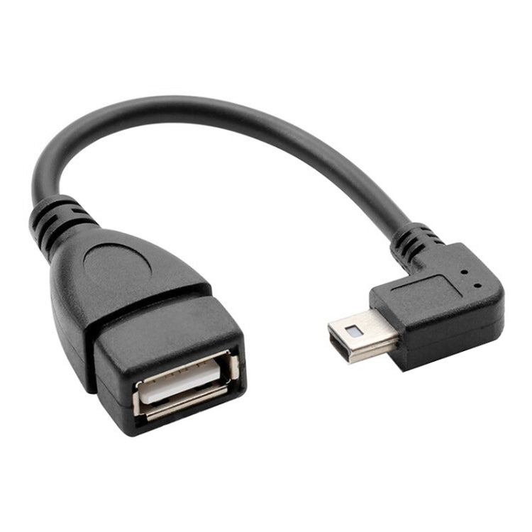 90 Degree Mini USB Male to USB 2.0 AF Adapter Cable with OTG Function, Length: 13cm, Right Augle Mini USB, 13cm