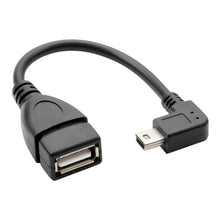 Load image into Gallery viewer, 90 Degree Mini USB Male to USB 2.0 AF Adapter Cable with OTG Function, Length: 13cm, Right Augle Mini USB, 13cm