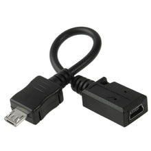 Load image into Gallery viewer, Mini USB Female to Micro USB Male Cable Adapter, Length: 13cm