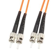 Load image into Gallery viewer, ST-ST Dual-Core Multi Mode Fiber Optic Jumper, Dual-Core Multi Mode