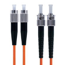 Load image into Gallery viewer, FC-ST Dual-Core Multi Mode Fiber Optic Jumper,Length: 3m, Dual-Core Multi Mode