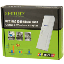 Load image into Gallery viewer, EDUP AC-1601 802.11AC 1200M Dual Band USB 3.0 Wifi Wireless Adapter, AC-1601 1200Mbps