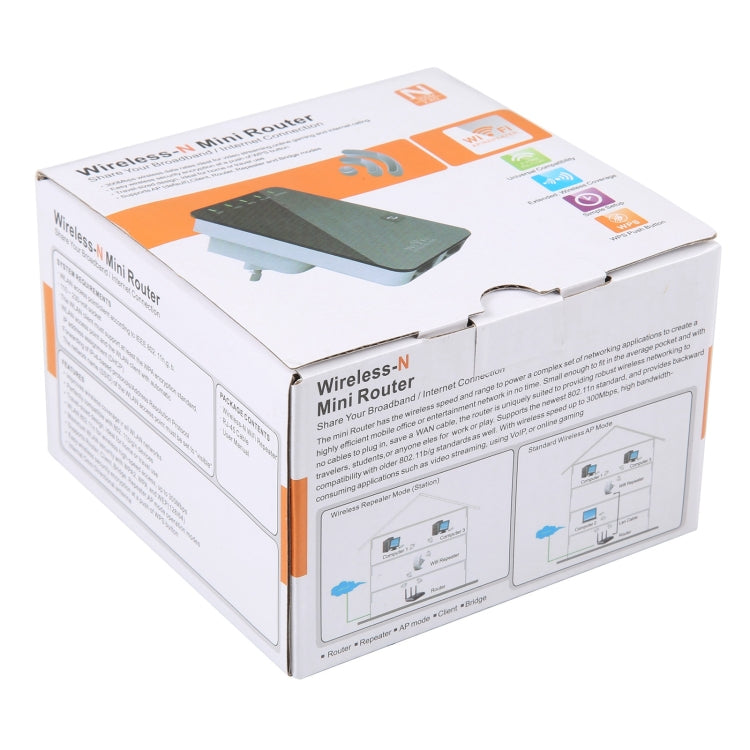 300Mbps Wireless-N Mini Router, Support AP / Client / Router / Bridge / Repeater Operating Modes, Sign Random Delivery, EU Plug, US Plug