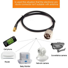 Load image into Gallery viewer, N Male to RP-SMA Converter Cable, Length: 100cm(Black), 1m N Male to RP-SMA