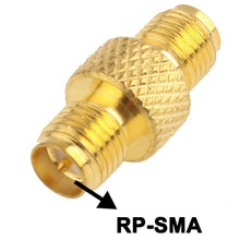 Load image into Gallery viewer, RP-SMA to RP-SMA Adapter (Gold Plated), RP-SMA to RP-SMA