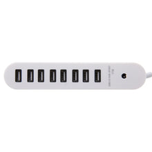 Load image into Gallery viewer, 8 Ports USB 2.0 Portable Oval Hub, Length: 50cm, 8 Ports (White), 8 Ports (Black)
