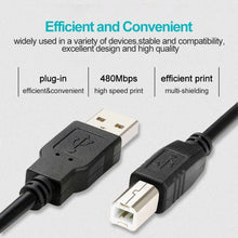 Load image into Gallery viewer, USB 2.0 A Male to B Male Extension / Data Transfer / Printer Cable, Length: 4.5m, USB 2.0 A Male to B Male, 4.5m
