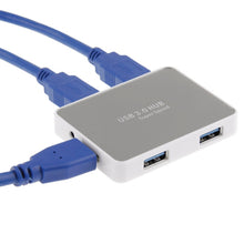 Load image into Gallery viewer, CR-H302 Mirror Surface 4 Ports USB 3.0 Super Speed 5Gbps HUB + 60cm USB 3.0 Transmission Cable, H302 White, H302 Black