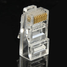 Load image into Gallery viewer, 100pcs /Pack High-Performance RJ45 Connector Modular Plug, Gold: 3u 3 Feet, Gold: 3u 3 Feet