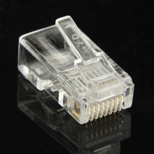 Load image into Gallery viewer, 100pcs /Pack RJ45 Connector Modular Plug, Gold: 3u, Gold: 3u