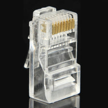 Load image into Gallery viewer, 100pcs /Pack RJ45 Connector Modular Plug, Gold: 3u, Gold: 3u
