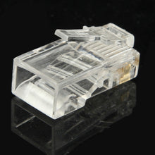 Load image into Gallery viewer, 100pcs /Pack RJ45 Connector Modular Plug, Gold: 3u, Gold: 3u
