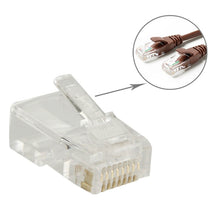Load image into Gallery viewer, 100pcs /Pack RJ45 Connector Modular Plug, Gold: 3u, Gold: 3u