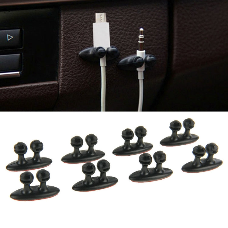 8 PCS DM-003 Car Cable Convenient Bundle Clip with Adhesive, DM-003(Black), DM-003(Beige)