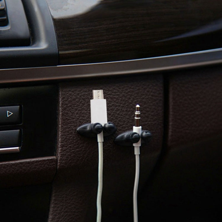 8 PCS DM-003 Car Cable Convenient Bundle Clip with Adhesive, DM-003(Black), DM-003(Beige)