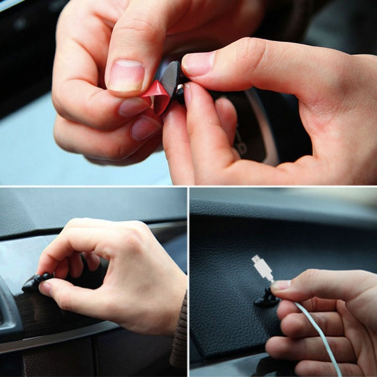 8 PCS DM-003 Car Cable Convenient Bundle Clip with Adhesive, DM-003(Black), DM-003(Beige)