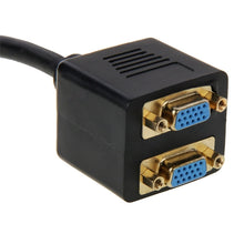 Load image into Gallery viewer, 30cm DVI 24+5 Pin Male to 2 VGA Female Splitter Cable, DVI 24+5 Pin Male