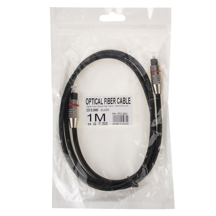 Digital Audio Optical Fiber Cable Toslink M to M, OD: 5.0mm, Length: 1m, 1m
