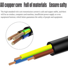 Load image into Gallery viewer, High Quality 3 Prong Style US Notebook AC Power Cord, Length: 1.8m, 3 Prong Style US Plug, Length: 1.8m