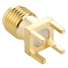 Load image into Gallery viewer, 10 PCS Gold Plated SMA Female Panel Mount PCB Square Equally RF Connector Adapter, SMA Female