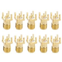 Load image into Gallery viewer, 10 PCS Gold Plated SMA Female Panel Mount PCB Square Equally RF Connector Adapter, SMA Female