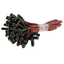 Load image into Gallery viewer, 100 PCS 5.5 x 2.1mm DC Power Female Barrel Connector Adaptor for LED Light Controller, Length: 30cm