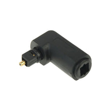 Load image into Gallery viewer, High Quality Gold Plated Square to Square 90 Degree Right Angle TOSLINK Digital Audio Adapter Optical, Round Audio Optical Fiber