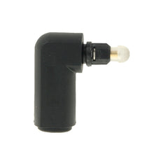 Load image into Gallery viewer, High Quality Gold Plated Square to Square 90 Degree Right Angle TOSLINK Digital Audio Adapter Optical, Round Audio Optical Fiber