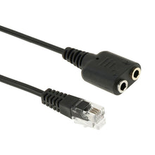 Load image into Gallery viewer, RJ9 Male to 2 x 3.5mm Female Audio Cable, Length: 20cm, RJ9 Male to 2 x 3.5mm Female