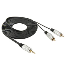 Load image into Gallery viewer, 3.5mm Jack Stereo to 2 RCA Male Audio Cable, Length: 3m, 2 RCA, Length: 3m