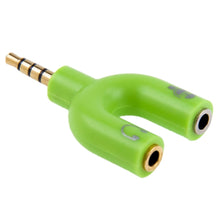 Load image into Gallery viewer, 3.5mm Stereo Male to 3.5mm Headphone &amp; Mic Female Splitter Adapter
