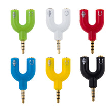 Load image into Gallery viewer, 3.5mm Stereo Male to 3.5mm Headphone &amp; Mic Female Splitter Adapter