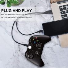 Load image into Gallery viewer, USB 2.0 Male to 2 Micro USB Male Cable, Length: About 30cm, USB 2.0 AM  to 2 Micro USB