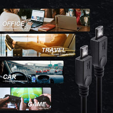 Load image into Gallery viewer, USB 2.0 Female to 2 Micro USB Male Cable, Length: About 30cm, USB 2.0 AF to 2 Micro USB