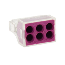 Load image into Gallery viewer, 10 PCS 6 Pin Junction Box Push-in Wire Connector for Sectional Area 1-2.5 Square Millimeter Hard Wire