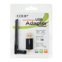 Load image into Gallery viewer, EDUP EP-N1581 Mini USB Wifi 802.11n/g/b 300Mbps 2.4GHz Wireless Adapter External Antenna, EP-N1581