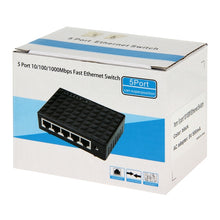 Load image into Gallery viewer, 5-Port 10/100/1000 Mbps Ethernet Desktop Switch, 5 Ports 10/100/1000Mbps