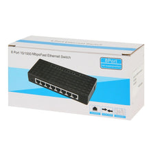 Load image into Gallery viewer, 8-Port 10/100/1000Mbps Ethernet Desktop Switch, 8 Ports 10/100/1000Mbps