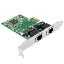 Load image into Gallery viewer, PCI-Express Dual Gigabit Ethernet Controller Card Adapter 2 Port RJ45 10/100/1000 BASE-T (IO-PCE8111-2GLAN), 2 Ports RJ45