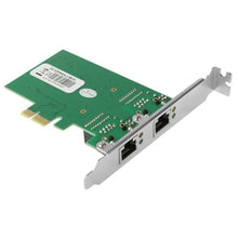 Load image into Gallery viewer, PCI-Express Dual Gigabit Ethernet Controller Card Adapter 2 Port RJ45 10/100/1000 BASE-T (IO-PCE8111-2GLAN), 2 Ports RJ45