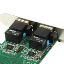 Load image into Gallery viewer, PCI-Express Dual Gigabit Ethernet Controller Card Adapter 2 Port RJ45 10/100/1000 BASE-T (IO-PCE8111-2GLAN), 2 Ports RJ45