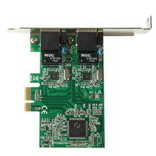 Load image into Gallery viewer, PCI-Express Dual Gigabit Ethernet Controller Card Adapter 2 Port RJ45 10/100/1000 BASE-T (IO-PCE8111-2GLAN), 2 Ports RJ45