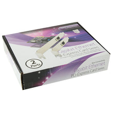 Load image into Gallery viewer, PCI-Express Dual Gigabit Ethernet Controller Card Adapter 2 Port RJ45 10/100/1000 BASE-T (IO-PCE8111-2GLAN), 2 Ports RJ45