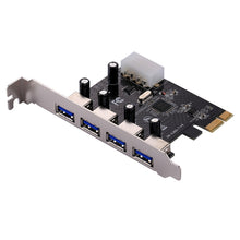 Load image into Gallery viewer, USB 3.0 4 ports PCI-E Express Controller Card 5Gbps, 4 Ports USB 3.0