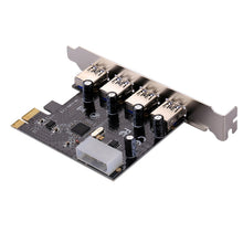 Load image into Gallery viewer, USB 3.0 4 ports PCI-E Express Controller Card 5Gbps, 4 Ports USB 3.0
